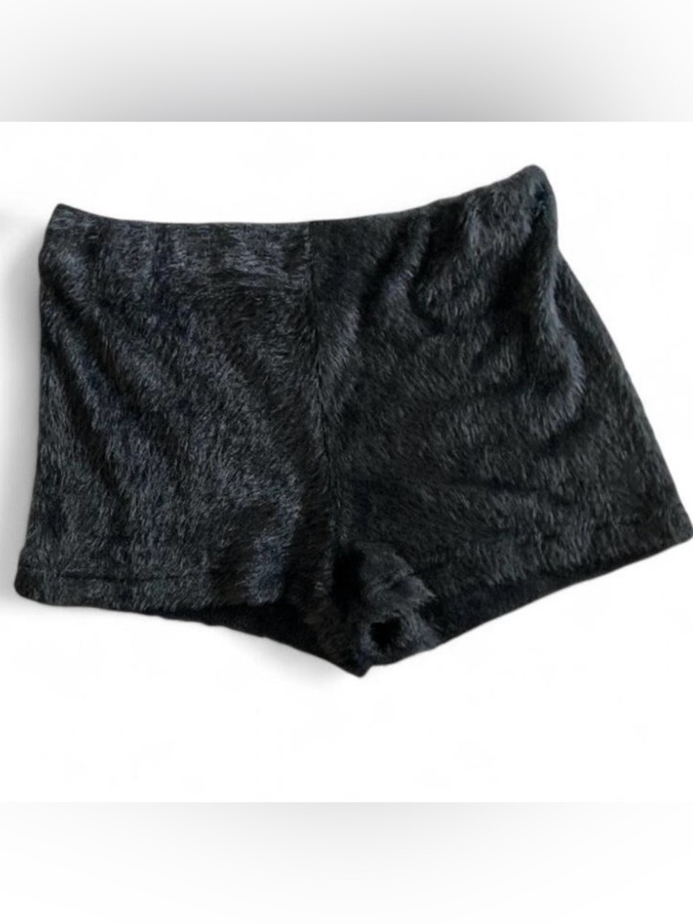 SHEIN Black Faux Fur Shorts